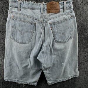 VTG Levi's 550 Orange Tab Blue Jorts Jean Shorts Light Wash 1996 Size 30